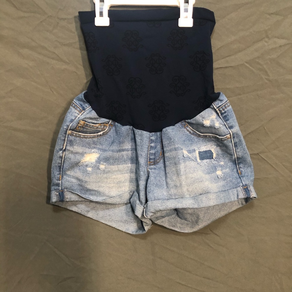 Jean shorts- maternity